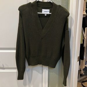 Pistola Camille V-Neck Shoulder Padded Sweater